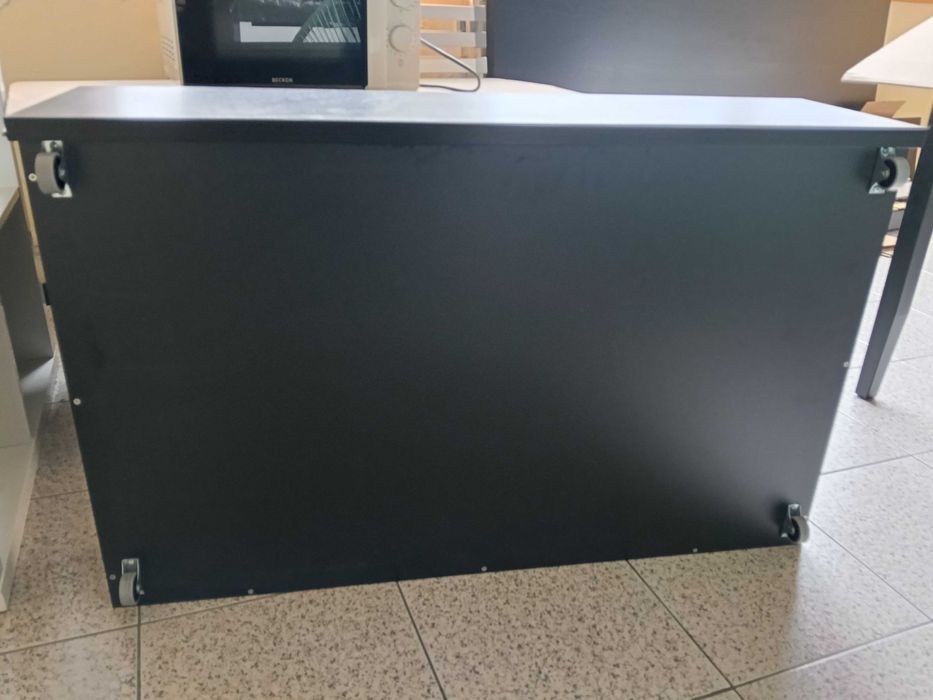 Cama de casal malm preta