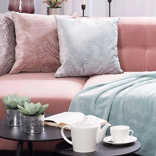 Poszewka DEKORACYJNA na poduszkę Żakard Luisa 42x42 Różowy