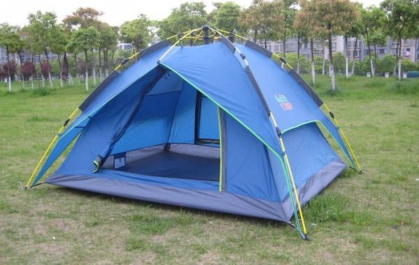 Палатка Green Camp 1831 Автоматическая 3-х местная двухслойная водонеп