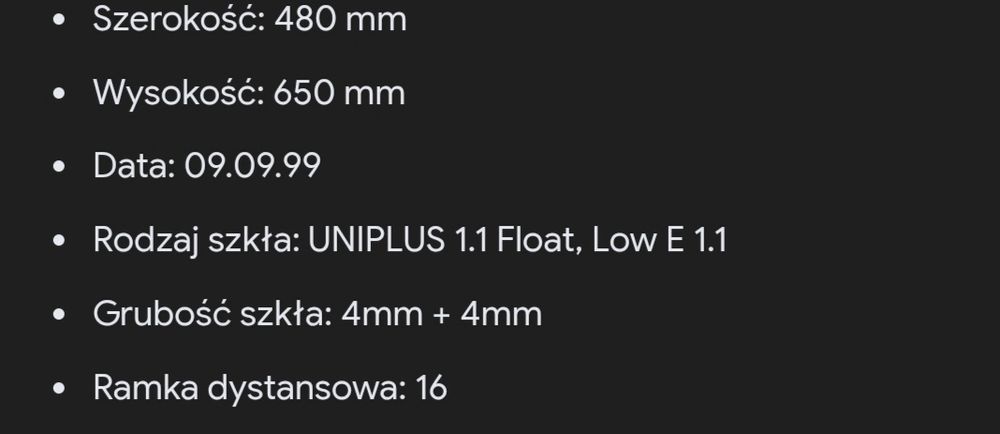 Szyba zespolona niskoemisyjna