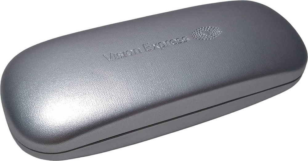 Srebrne etui, futerał na okulary, Vision Express, 4x6x16cm