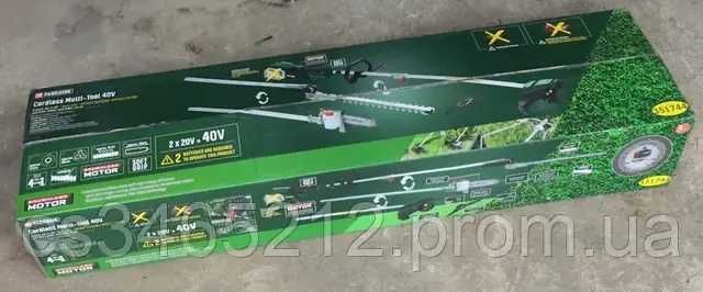 Акумуляторний сучкоріз, тример інструмент Parkside PGKGA 40-Li B2 4в1