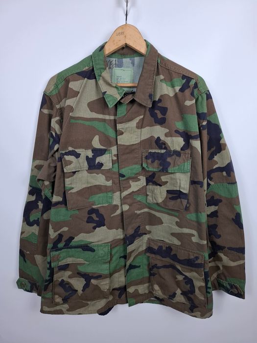 Komplet wojskowy Woodland M65 BDU spodnie kurtka US Army Medium Long