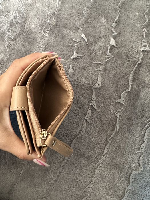 Portfel damski brazowo beżowy