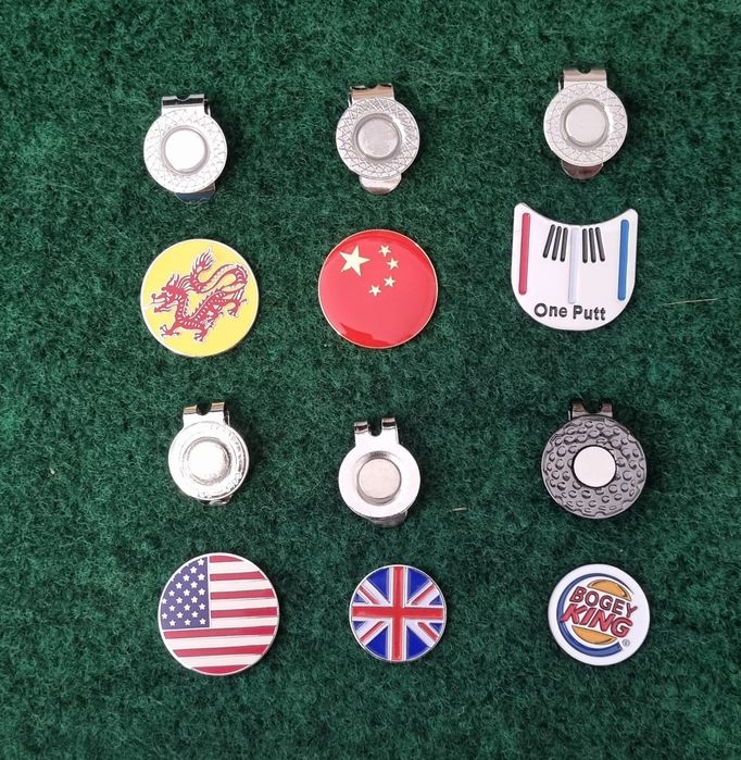 Marcadores de bola no green com clip com iman para o bone