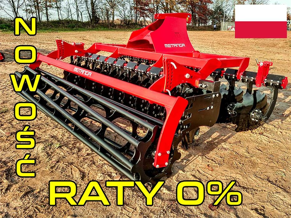 PROMOCJA Agregat talerzowy brona 2.5m 2.7m 3.0m rurowy PACKER !RABATY!