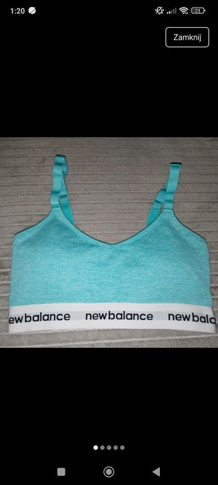 Krop top biustonosz sportowy damski 36 new balance