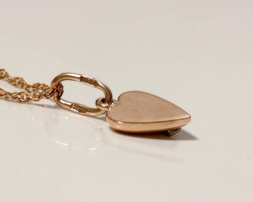 Золотая подвеска Сердце, 585 пробы.