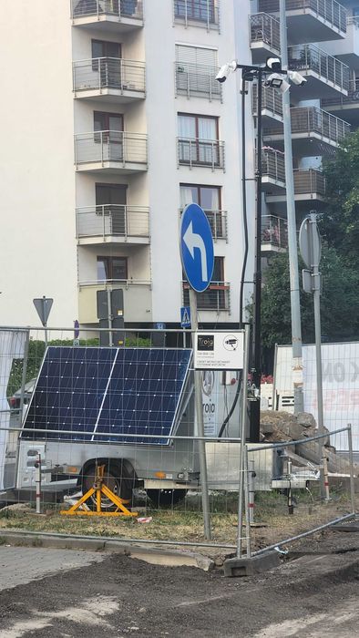 Mobilny monitoring wieża ,budowy, place, parkingi, grupa interwencyjna