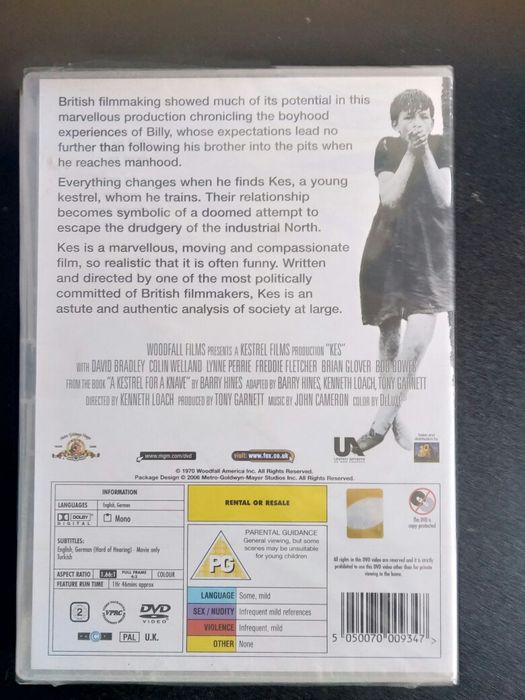 Kes. Ken Loach. Кес. Лицензионный британский DVD.