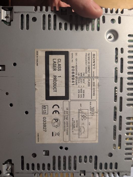 Автомагнітола Sony CDX-GT414U (USB/CD/AUX)