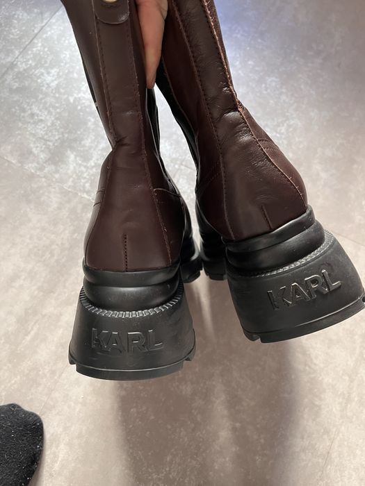 Кожание ботинки черевики Karl lagerfeld  оригінал