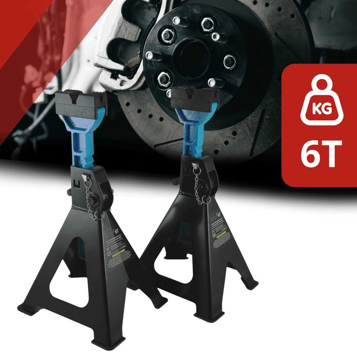 Kobyłki Samochodowe Warsztatowe 6t Tony Podpory Podstawki Regulowane 2 szt 6000 kg