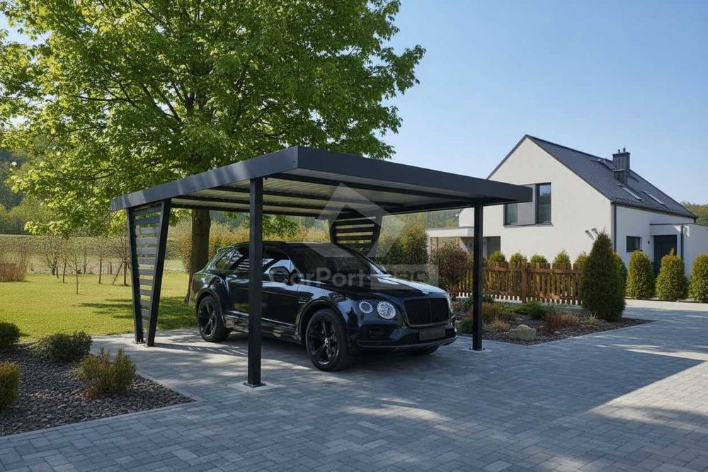 Carport V PREMIUM 4,5x5m Wypełnienie panelami Wiata samochodowa CP168