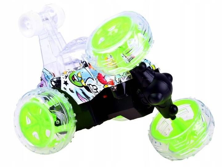 auto sterowane stunt graffiti świecące koła rc0480