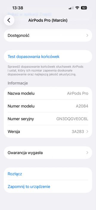 Oryginalne Słuchawki AirPods Pro ANC Etui
