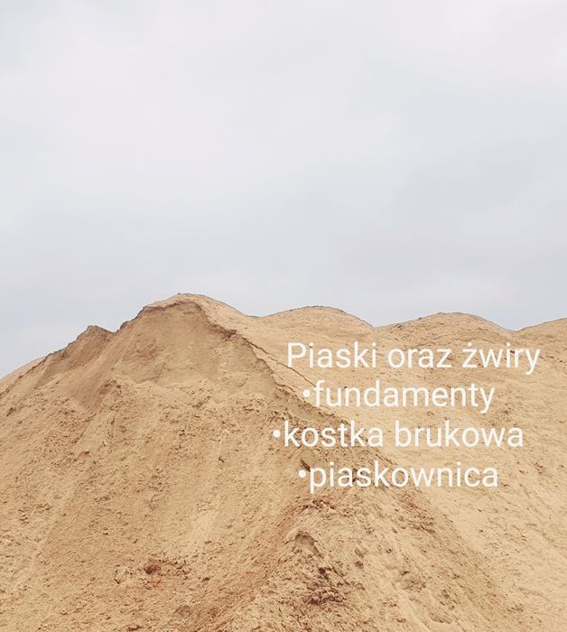 Żwir , piasek , kamień drenażowy.