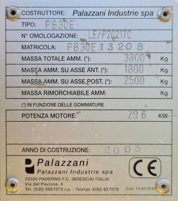 Mini retroescavadora PALLAZANI