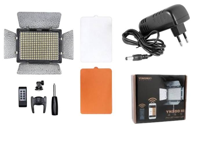 Відеосвітло YN-300III Yongnuo 3200-5500K блок живлення в комплекті