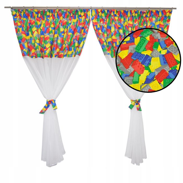 Firana Dziecięca Taras Klocki Jak Lego 300X250