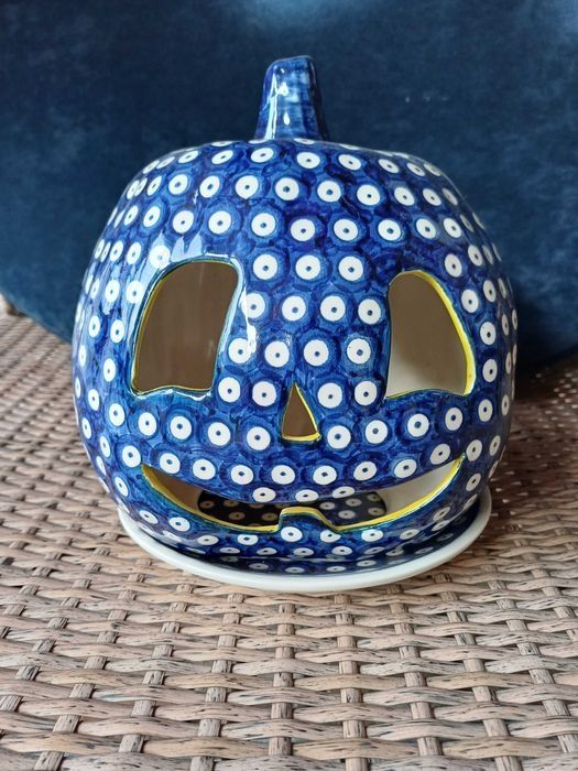Lampion,dynia,halloween Ceramika Boleslawiec