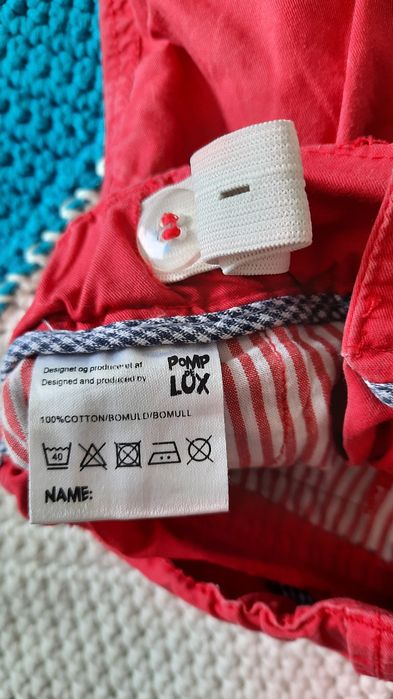 Pompdelux krótkie spodenki r.110, czerwone, Molo, Zara, Smafolk, Reima