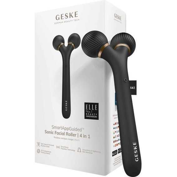 Електрон. ультразвук. ролик  geske sonic facial&body roller 4 в 1 gray