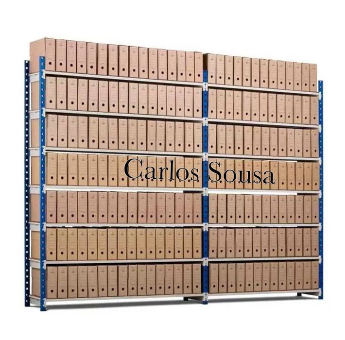Estante Pastas Arquivo 2000Ax100Cx30P 5 Níveis com platex