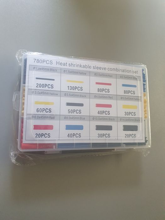 rurki termokurczliwe 780 sztuk różne średnice Nowe