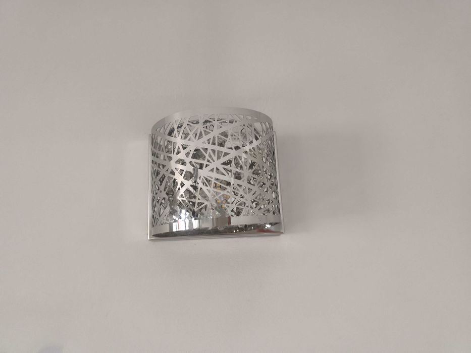 2 x klinkiety ścienne srebrne z kryształami 15x13 cm