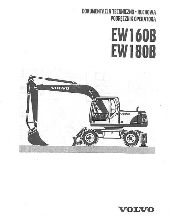 VOLVO EW 160B, EW180B DTR instrukcja eksploatacji