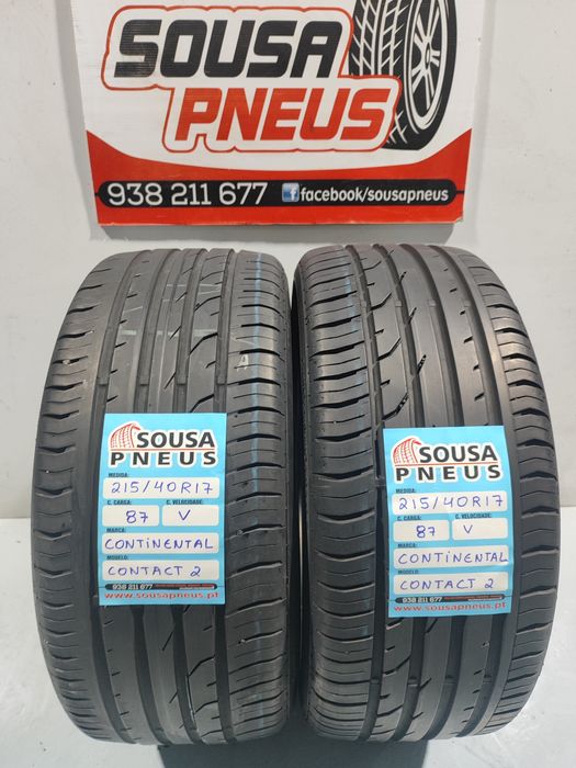 2 pneus semi novos 215-40R17 Continental - Oferta dos Portes