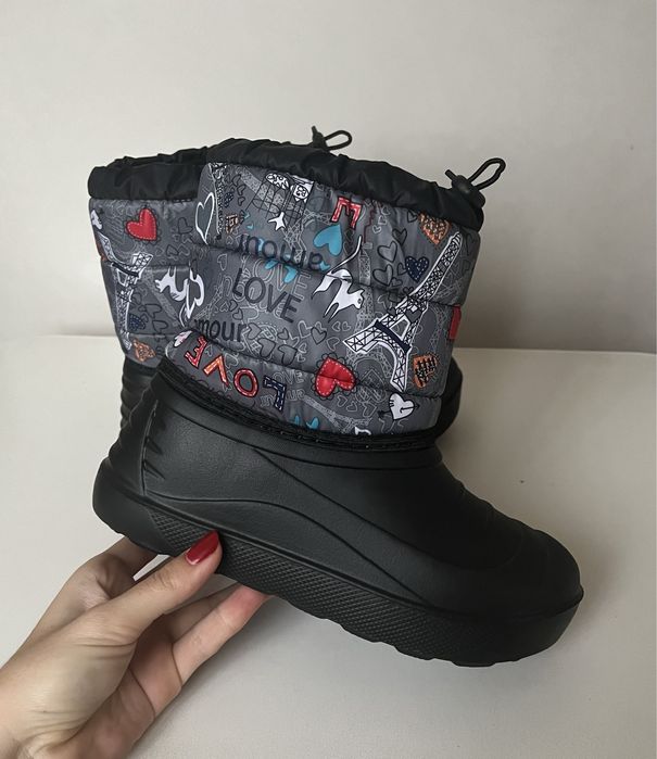 Зимние, теплые новые ботинки на меху, снегоходы пена 33 размер