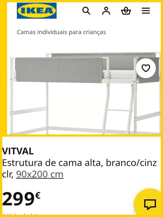 Cama elevada solteiro
