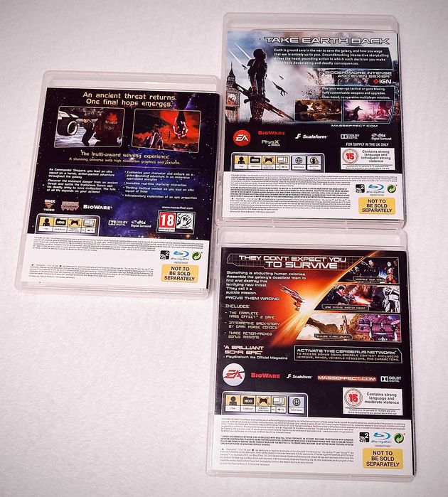 Mass Effect Trilogy 1 + 2 + 3 PS3 | Trylogia