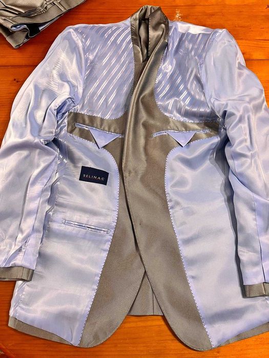 Fato Clássico -Cinza metalizado