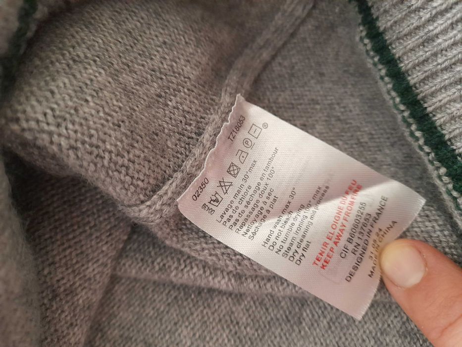 Tartine et Chocolat sweter szary 140 wełna