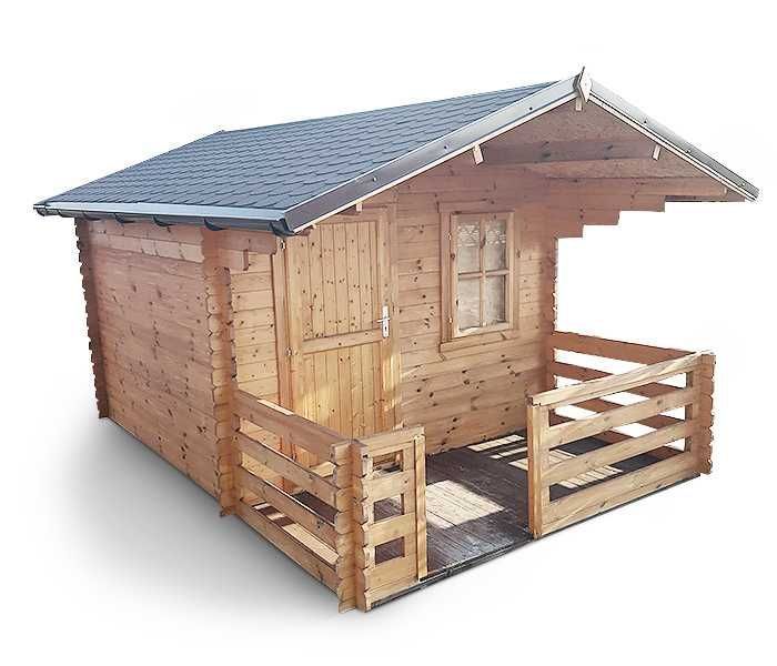 Domek drewniany ogrodowy Kanada 300 x 300 cm + Taras 300 x 136 cm