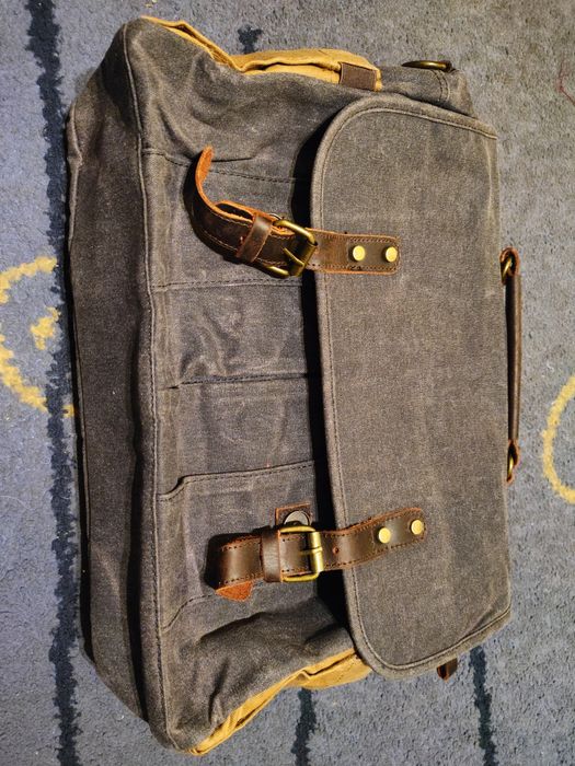 Torba Na Laptopa Messenger W Stylu Vintage, Solidna Torba Na Ramię