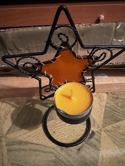 świeczniki gwiazdy metal Boże Narodzenie