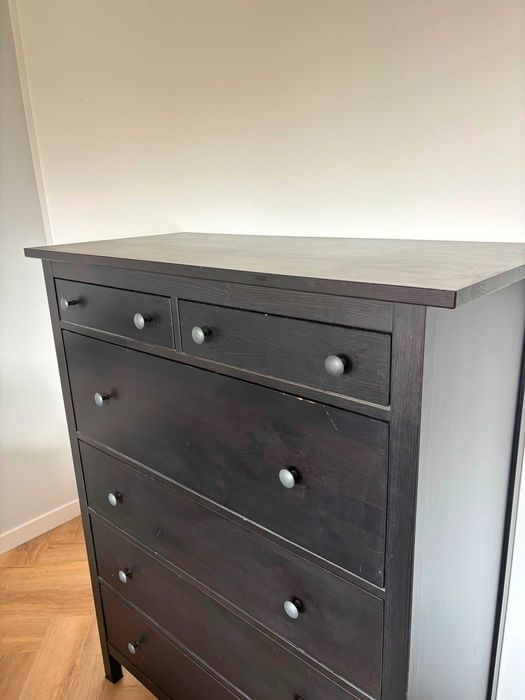 OKAZJA! IKEA HEMNES – komoda 6 szuflad, czarnobrąz (602.392.68)