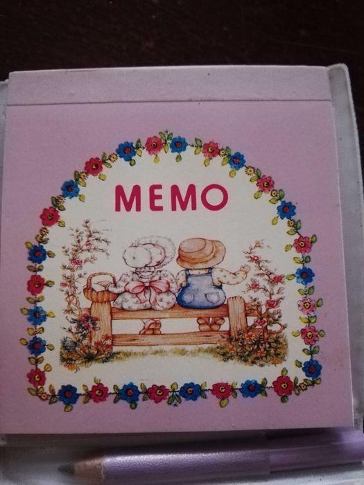 3 mini blocos de bolso vintage "Sue & Sam" raros, com espelho e lápis
