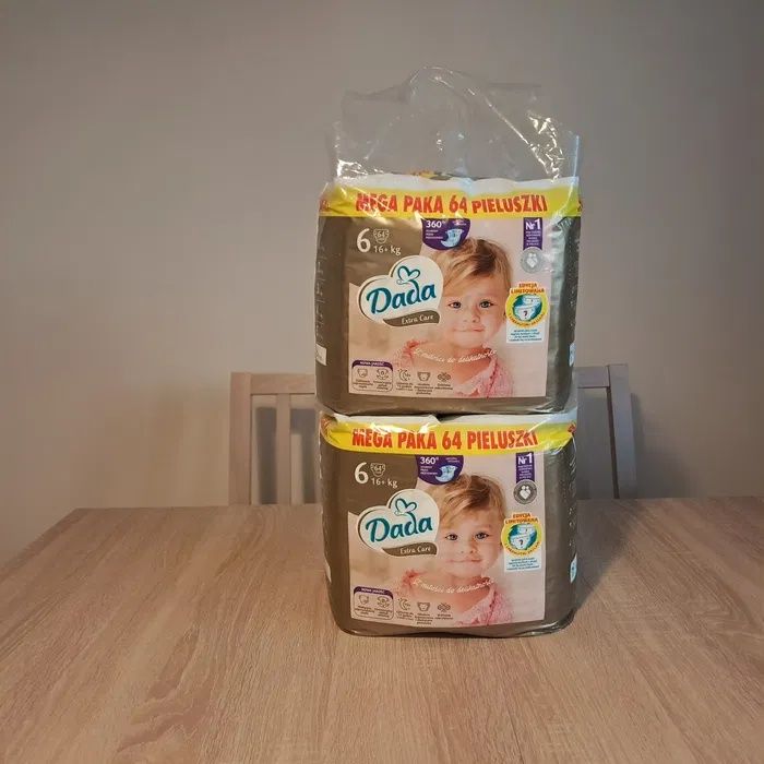 2x Pieluchy Pampersy Dada Extra Care 6, +16 kg, Jumbo Bag, Mega Paka