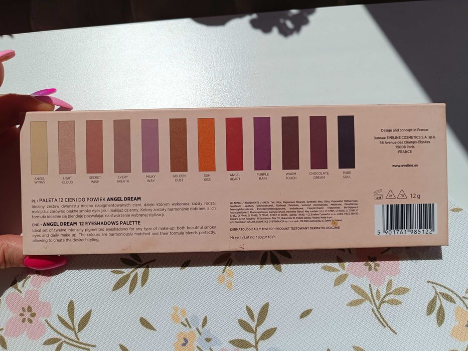 Paleta cieni do powiek Angel dream, Eveline