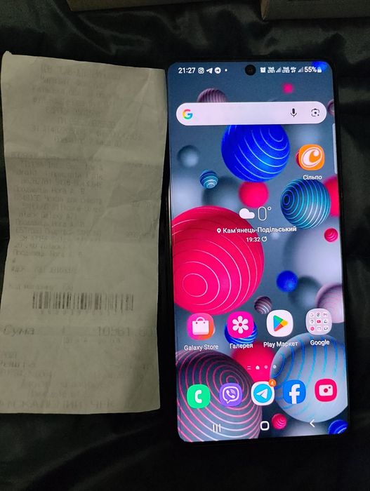 Смартфон Samsung Galaxy A71 6/128 в комплекті коробка, чехол, чек