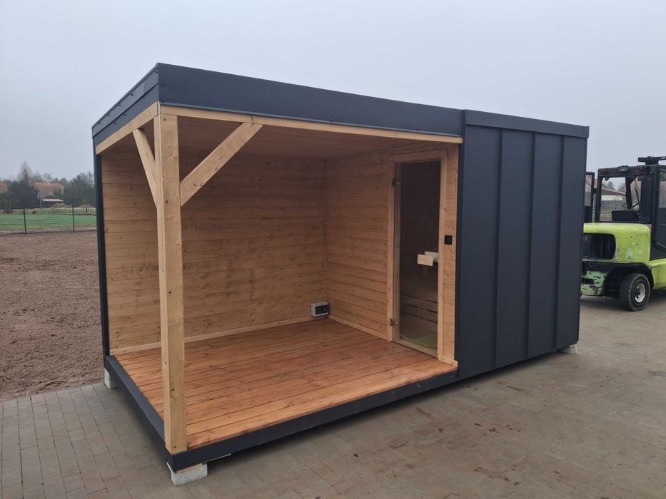 Sauna ogrodowa zewnetrzna. Fińska sucha