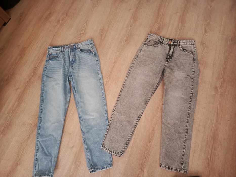 Dwie pary spodni Mom fit Sinsay rozmiar 38