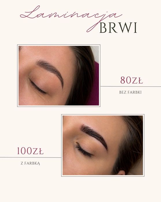 PROMOCJA laminacja brwi Lodz - czerwiec / lipiec