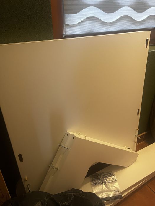 2 x łóżko ikea BUSANGE białe i różowe