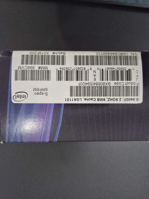 Intel core i5-9400f (s1151) BOX